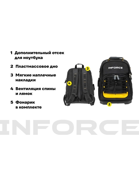 Рюкзак для инструмента 11 карманов Inforce 11-25-13