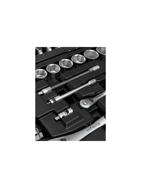 Набор инструментов Inforce 101 предмет 1/2 дюйма и 1/4 дюйма, Сталь Cr-V, Профессиональный, 06-07-15