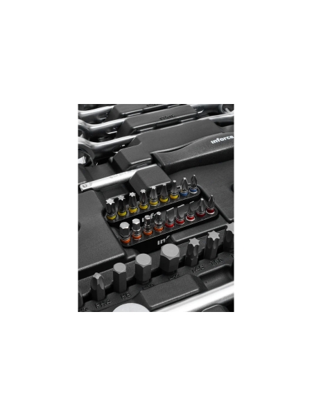 Набор инструментов Inforce 101 предмет 1/2 дюйма и 1/4 дюйма, Сталь Cr-V, Профессиональный, 06-07-15