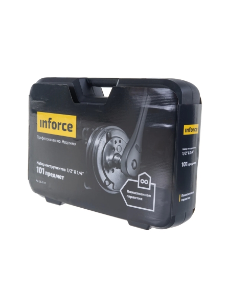 Набор инструментов Inforce 101 предмет 1/2 дюйма и 1/4 дюйма, Сталь Cr-V, Профессиональный, 06-07-15