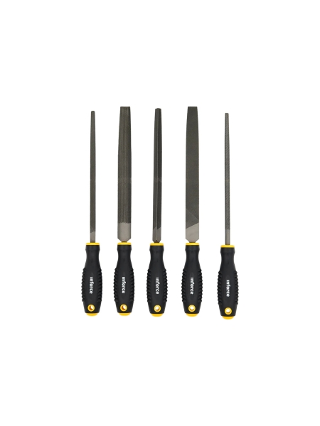 Набор напильников Inforce 200мм, 5 штук 06-15-06