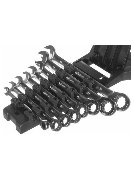 Набор комбинированных ключей с трещоткой 8 предметов Inforce 06-05-50