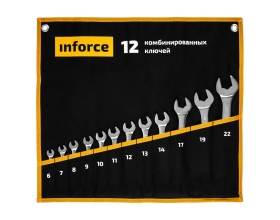 Набор комбинированных ключей 12 предметов Inforce, Сталь Cr-V, 6-22мм, 06-05-31