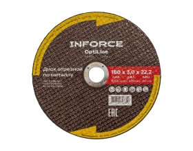 Диск отрезной по металлу OptiLine (180x3.0x22.2 мм) упаковка 20шт. Inforce INB18030-20