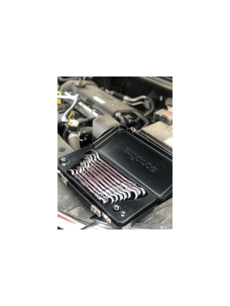 Набор комбинированных шарнирных ключей с трещоткой 13 предметов Inforce, Сталь Cr-V, 10-19мм, 06-05-53