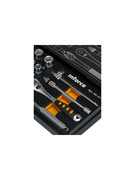 Набор инструментов 18 предметов 1/4" Inforce, Сталь Cr-V, Профессиональный, 06-07-13