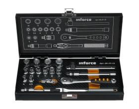 Набор инструментов 18 предметов 1/4" Inforce, Сталь Cr-V, Профессиональный, 06-07-13