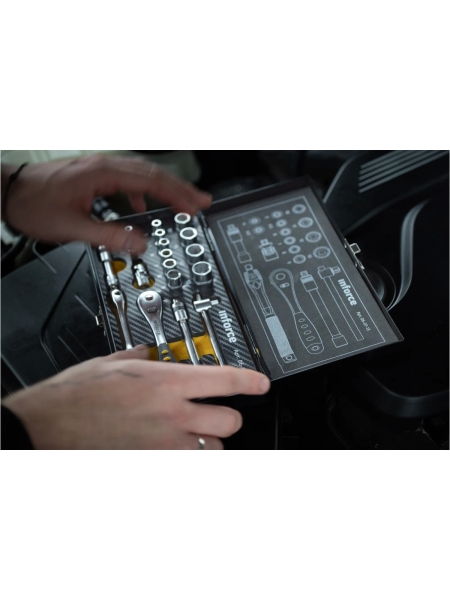 Набор инструментов 18 предметов 1/4" Inforce, Сталь Cr-V, Профессиональный, 06-07-13