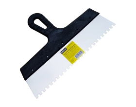 Зубчатый шпатель Inforce 300 мм зуб 6х6 мм с пластиковой ручкой 020605-006-300