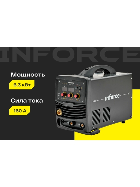Сварочный полуавтомат-инвертор (160 A; EURO; ПВ 75%) Inforce MIG-160 04-08-01