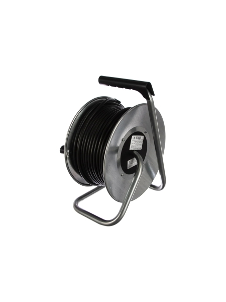 Силовой удлинитель Inforce К4-Е-50 на металлической катушке ПВС 3x1.5 50м 16А, 4 розетки с з/к 40150