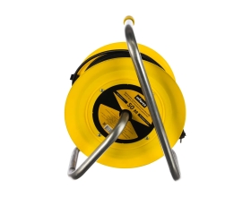 Силовой удлинитель на катушке Inforce К4-О-50 ПВС 2x0.75 50м, 6А, 4 встр. розетки б/з 24050