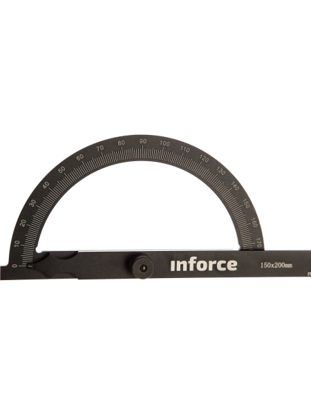 Транспортир с линейкой 200 мм Inforce 06-11-64