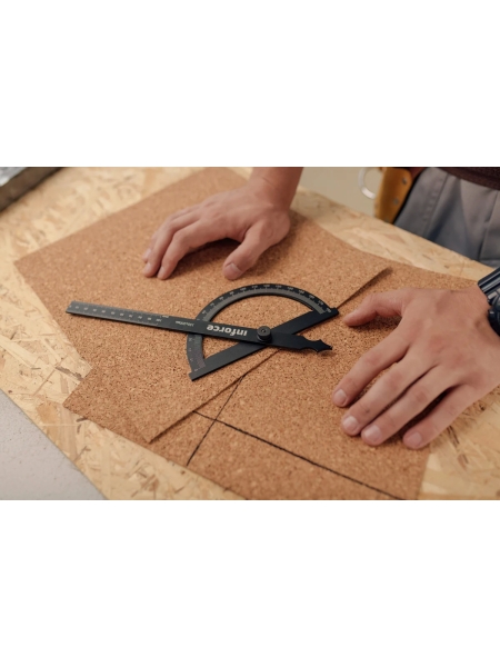 Транспортир с линейкой 200 мм Inforce 06-11-64