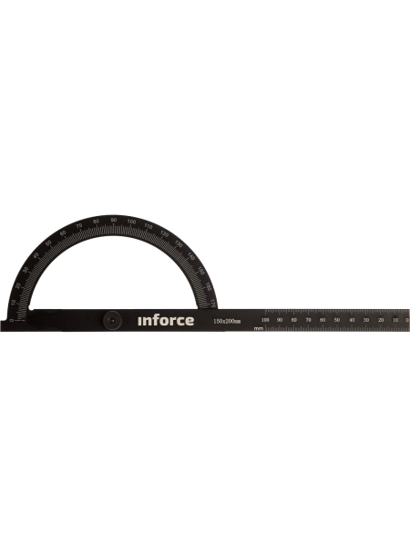 Транспортир с линейкой 200 мм Inforce 06-11-64