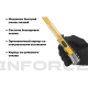 Строительный нож 18 мм в металлическом корпусе Inforce 06-02-10