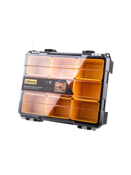 Профессиональный органайзер с металлическими замками 9 отделений Inforce 06-20-10