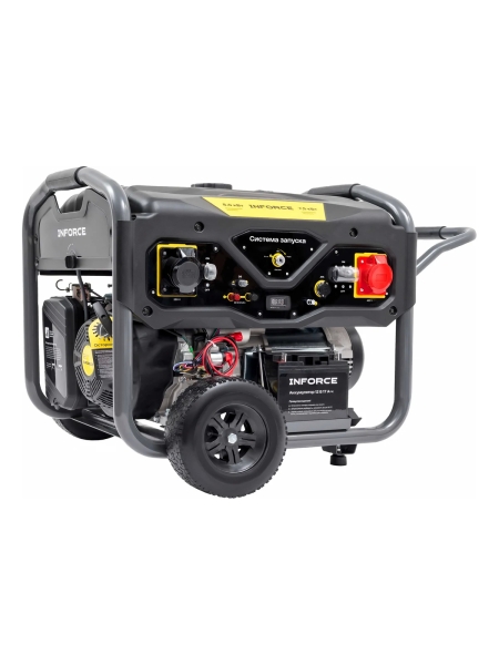 Бензиновый трехфазный генератор Inforce (8,5 кВт при 400/230В; эл.стартер; ATS; колёса и ручки) GL 8500E-3D