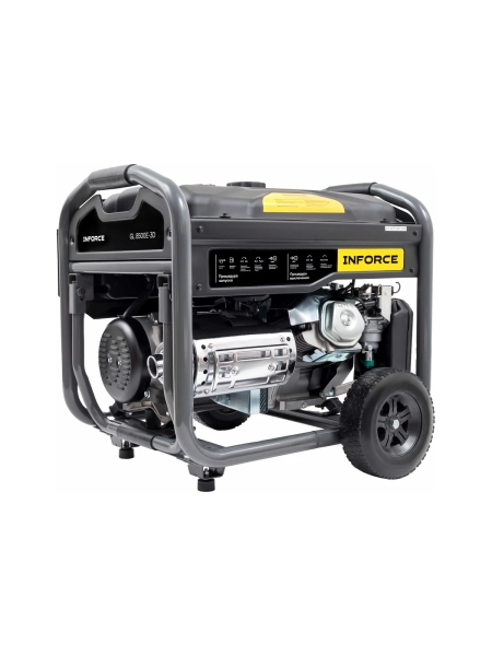 Бензиновый трехфазный генератор Inforce (8,5 кВт при 400/230В; эл.стартер; ATS; колёса и ручки) GL 8500E-3D