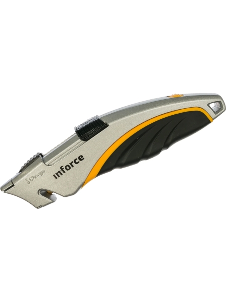Трапециевидный нож с автовозвратом лезвия Inforce 06-02-09