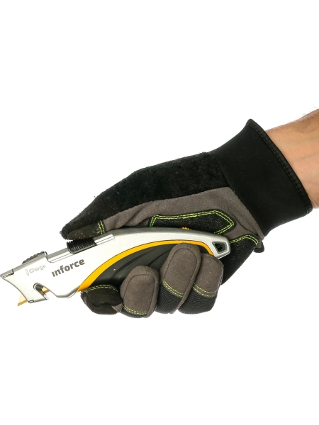 Трапециевидный нож с автовозвратом лезвия Inforce 06-02-09