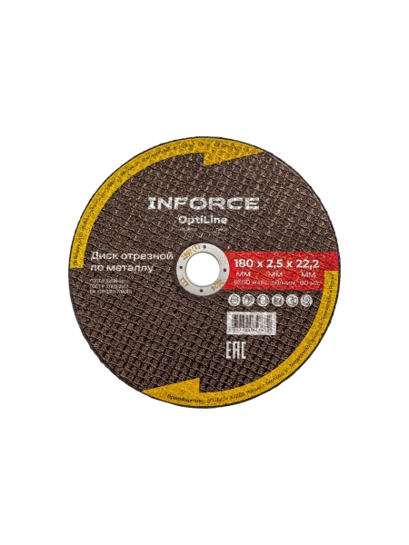 Диск отрезной по металлу OptiLine (180x2.5x22.2 мм) Inforce INB18025