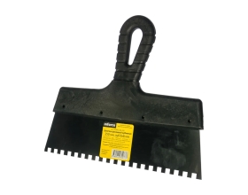 Зубчатый шпатель Inforce 250 мм зуб 6х6 мм с пластиковой ручкой 020605-006-250