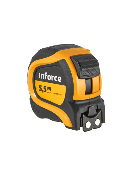 Измерительная рулетка с нейлоновой лентой и магнитным зацепом 5.5x27мм Inforce 06-11-46