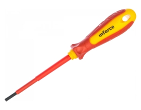 Диэлектрическая шлицевая отвертка Inforce VDE Pro SL4x100мм 06-09-33