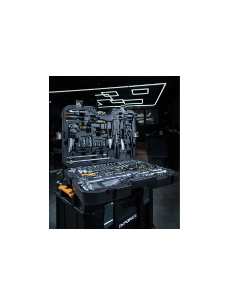 Набор инструментов Inforce 150 предметов 1/2" & 3/8" & 1/4", Сталь Cr-V, Сталь Cr-V, Профессиональный, 06-07-21