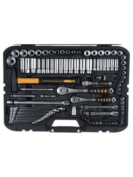 Набор инструментов Inforce 150 предметов 1/2" & 3/8" & 1/4", Сталь Cr-V, Сталь Cr-V, Профессиональный, 06-07-21