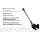 Динамометрический ключ 1/2" 40-210 Нм Inforce, Длина 460мм, Сталь Cr-V, Профессиональный, 06-05-105