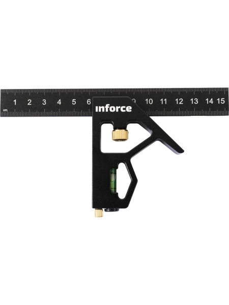 Угольник с уровнем Inforce 150 мм 06-11-77