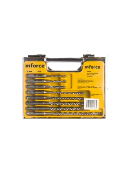 Набор усиленных буров SDS-plus (5-12 мм) 8 шт. Inforce 11-01-011