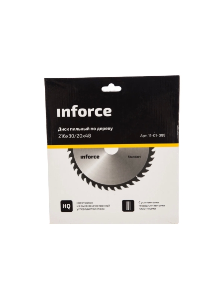 Диск пильный по дереву (216х30/20 мм; 48 зубьев) Inforce 11-01-099