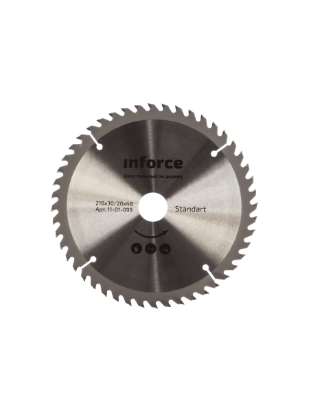 Диск пильный по дереву (216х30/20 мм; 48 зубьев) Inforce 11-01-099