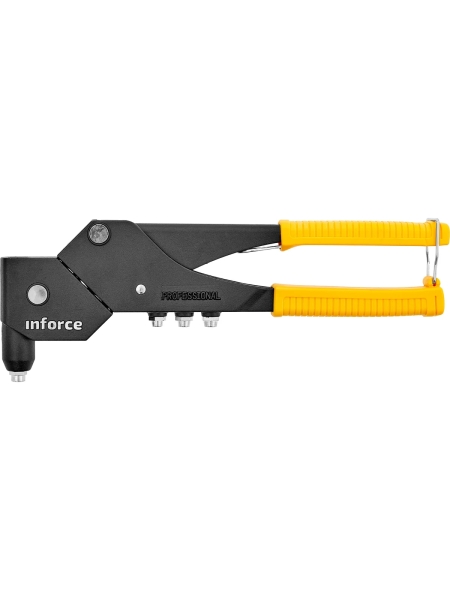 Литой ручной заклепочник Inforce поворотный 360 град., в кейсе, с набором заклепок 2.4-4.8 мм 06-14-111