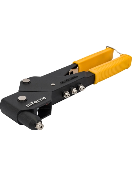 Литой ручной заклепочник Inforce поворотный 360 град., в кейсе, с набором заклепок 2.4-4.8 мм 06-14-111