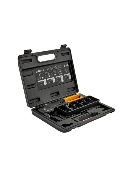 Литой ручной заклепочник Inforce поворотный 360 град., в кейсе, с набором заклепок 2.4-4.8 мм 06-14-111
