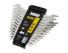 Набор рожковых ключей Inforce 12 предметов, Сталь Cr-V, 6-32мм, профессиональный, 06-05-79