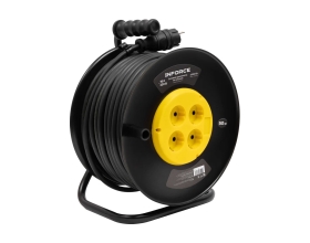 Силовой удлинитель Inforce на катушке 4 гнезда, с/з КГ 3х2,5 16A 50м IP20 GRANITE ZG 09-15-10