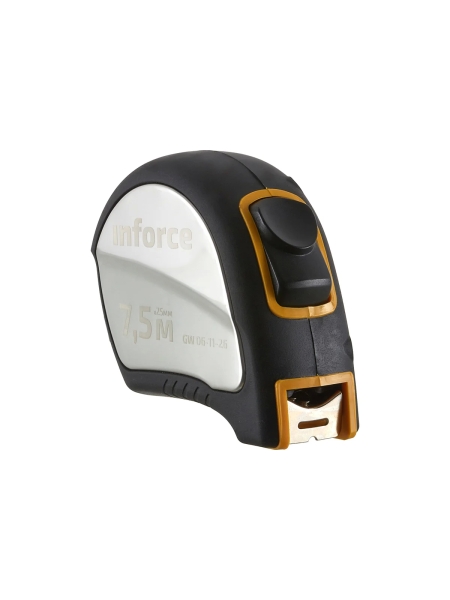 Рулетка в корпусе из нержавеющей стали с автостопом 7.5x25мм Inforce GW 06-11-26