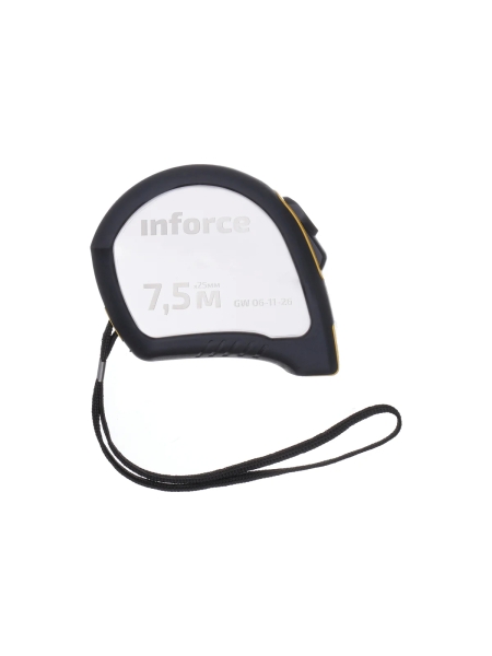 Рулетка в корпусе из нержавеющей стали с автостопом 7.5x25мм Inforce GW 06-11-26