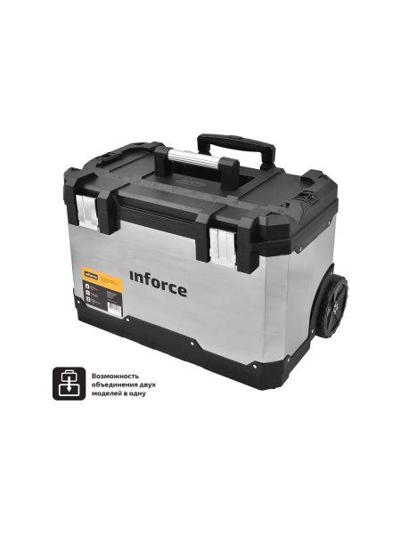 Металлопластиковый ящик для инструментов 24" на колесах Inforce 06-20-09