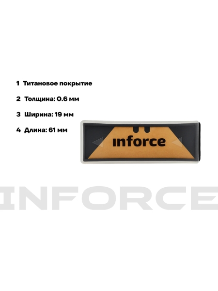 Лезвия трапециевидные титановые 10 шт/уп Inforce 11-03-11