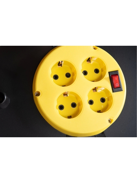 Силовой удлинитель на катушке Inforce 4 гнезда, с/з КГт 3х2,5 16A 30м IP44 GRANITE ZG 09-15-03