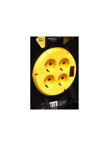 Силовой удлинитель на катушке Inforce 4 гнезда, с/з КГт 3х2,5 16A 30м IP44 GRANITE ZG 09-15-03