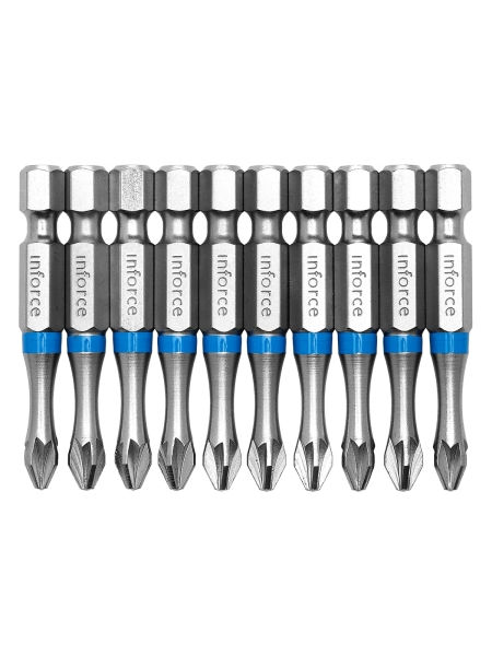 Бита (10 шт; PZ2; 50 мм) для шуруповерта Inforce 11-01-393