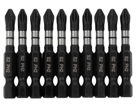 Биты ударные Impact PH2, 50 мм, 10 шт Inforce 11-01-375