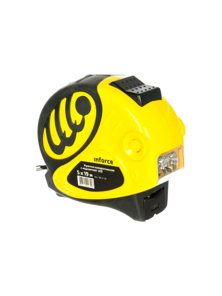 Измерительная рулетка с подсветкой LED 5м х 19мм Inforce 06-11-30